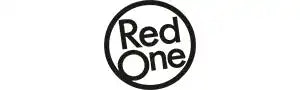 Logo circular simple en blanco y negro con el texto 'Red One' dentro.