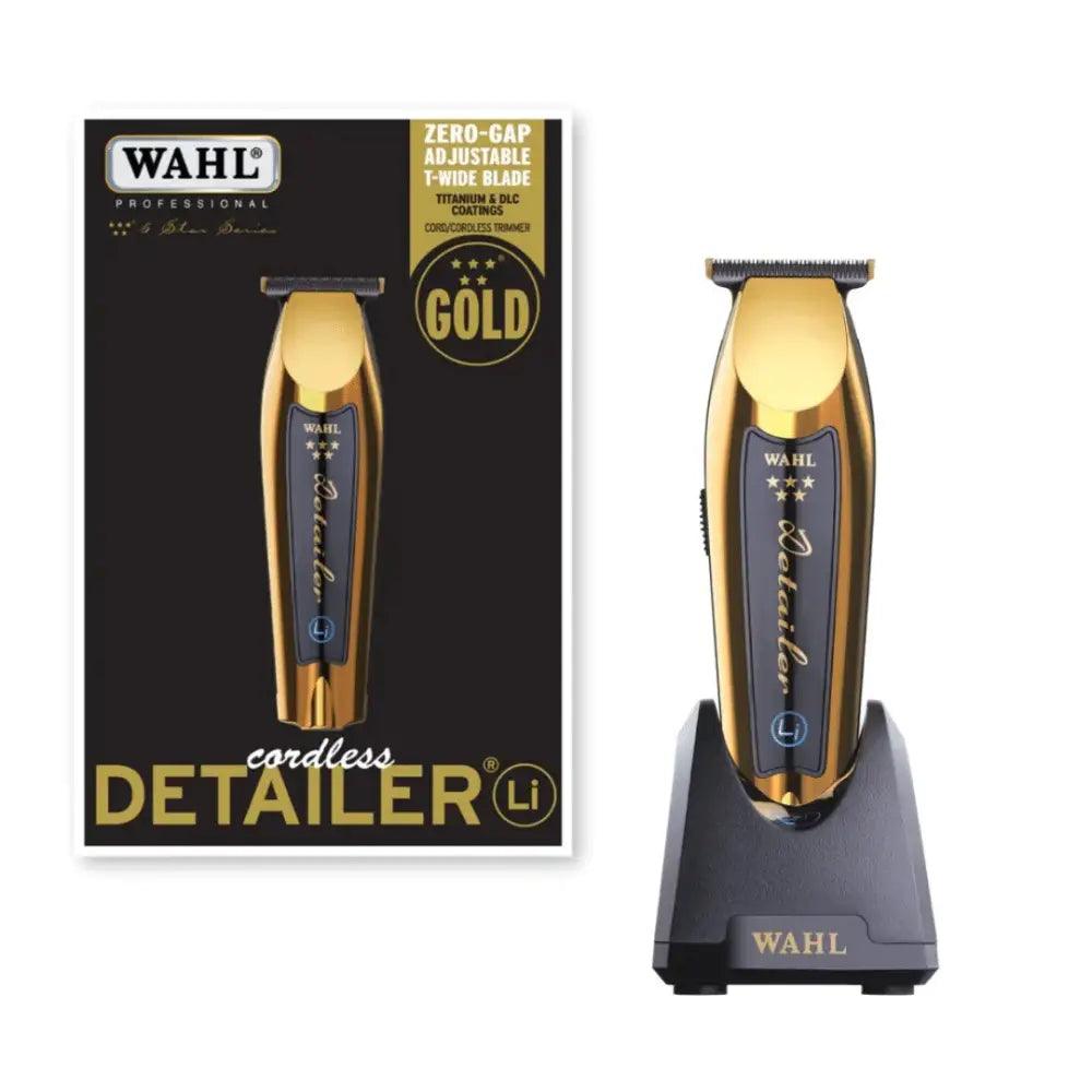 Trimmer Wahl Detailer Li Gold Edición Limitada con soporte negro para un corte perfecto