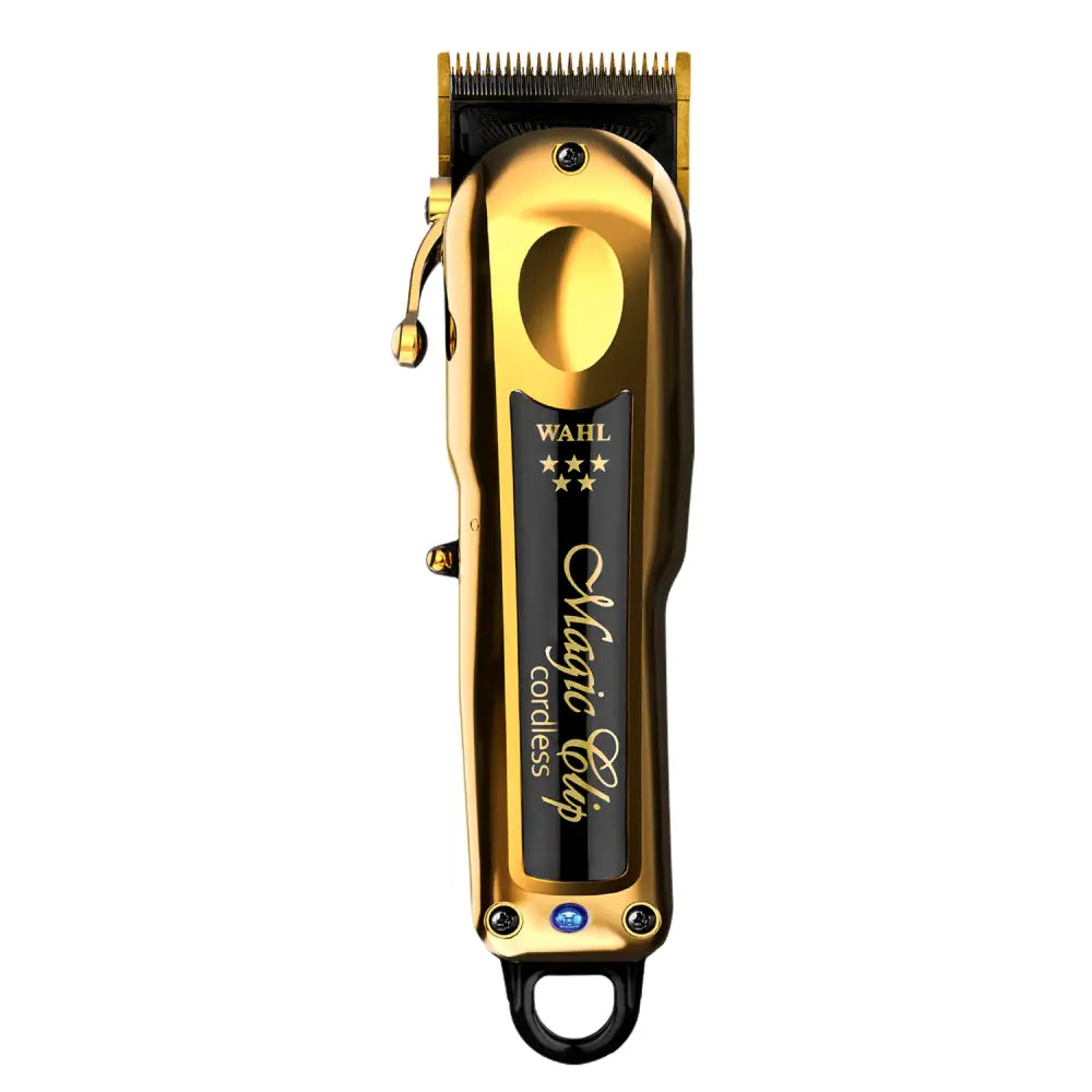 Máquina Cortapelo Inalambrica Wahl Magic Clip Gold en elegante diseño dorado y negro