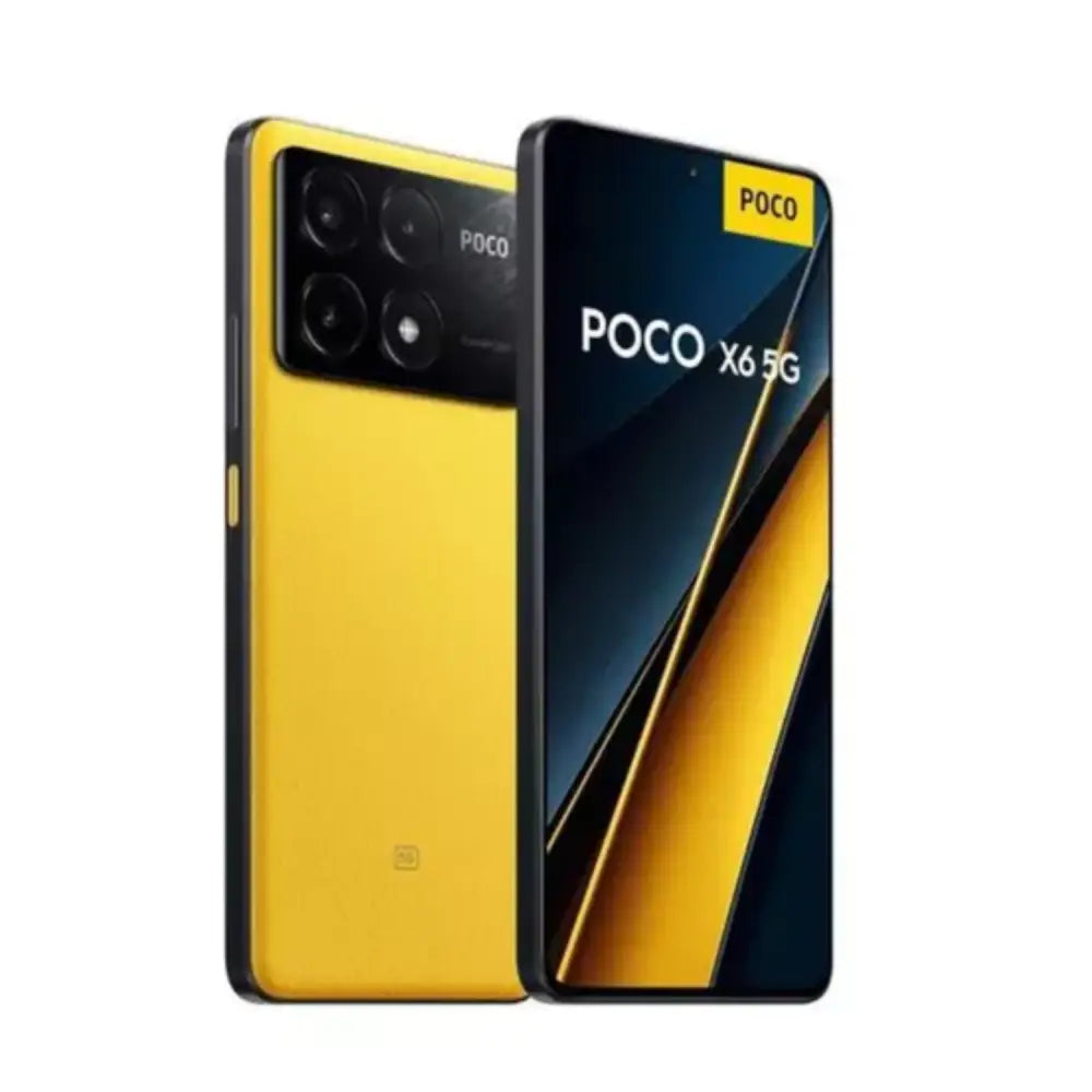 Smartphone amarillo POCO X4 5G con cuádruple cámara del excelente producto POCO X6 Pro 5G Dual Sim